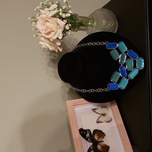 Tocara s.steel glass blue necklace